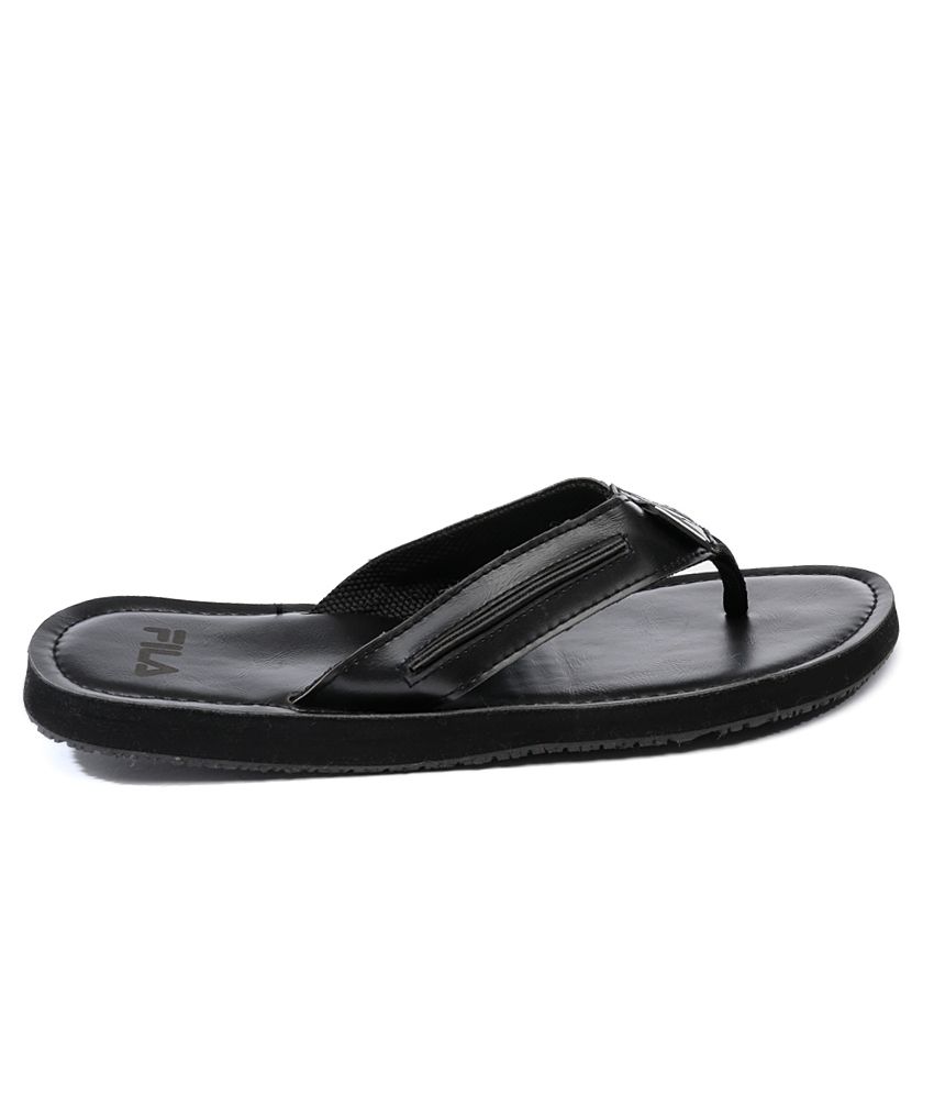 fila slippers black