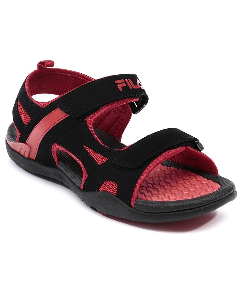 fila red sandals