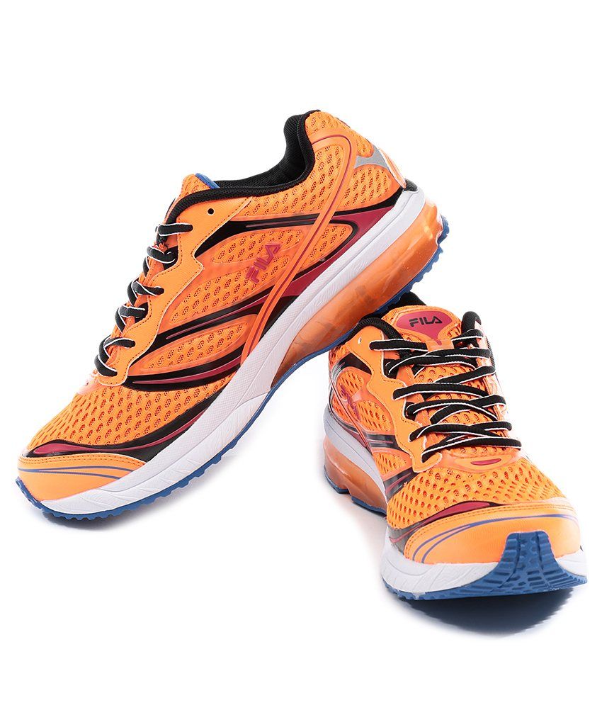 fila orange running shoes