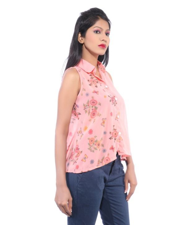 Avakasa Pink Polyester Tops - Buy Avakasa Pink Polyester Tops Online at ...