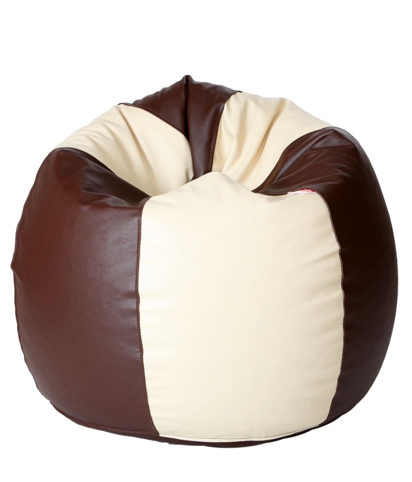 Fun In XXL Bean Bag with Beans in Brown & Beige Buy Fun