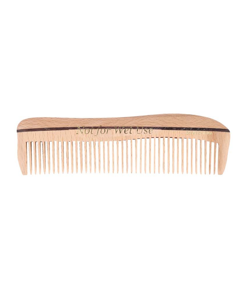Roots Combo Of Wooden Wide Teeth Comb & Bamboo Hair Brush Pack of 3