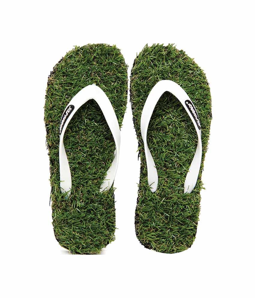 sole threads grass slippers