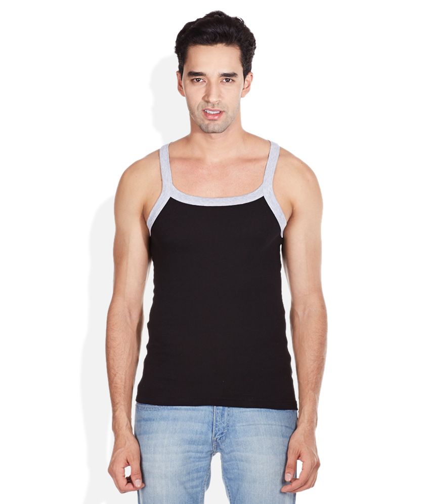 hanes black vneck