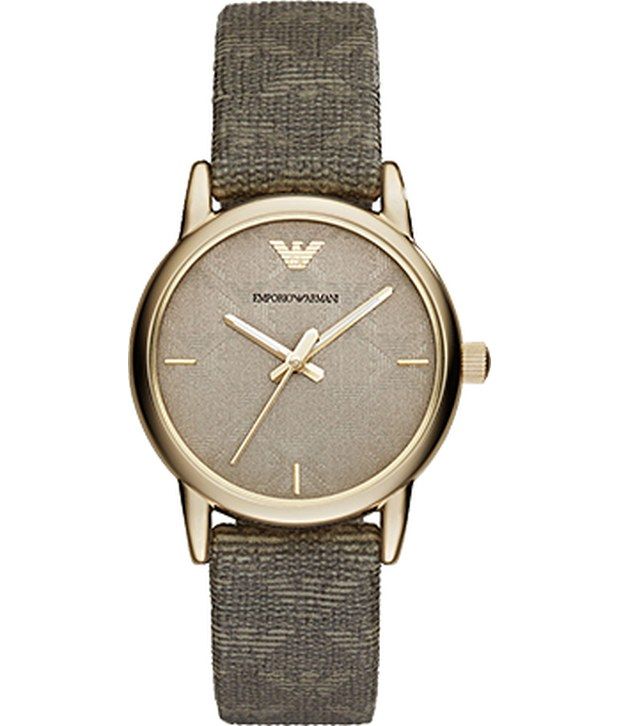 emporio armani silver and rose gold watch