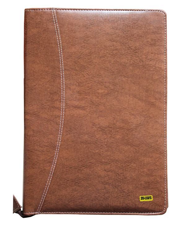     			Renown Brown Executive Leather File Folder