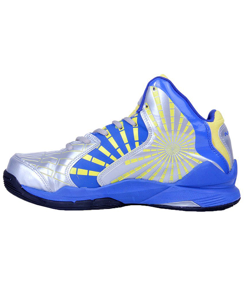 Nivia Blue & Yellow Phantom Basketball Shoes for Men: Buy Online at ...