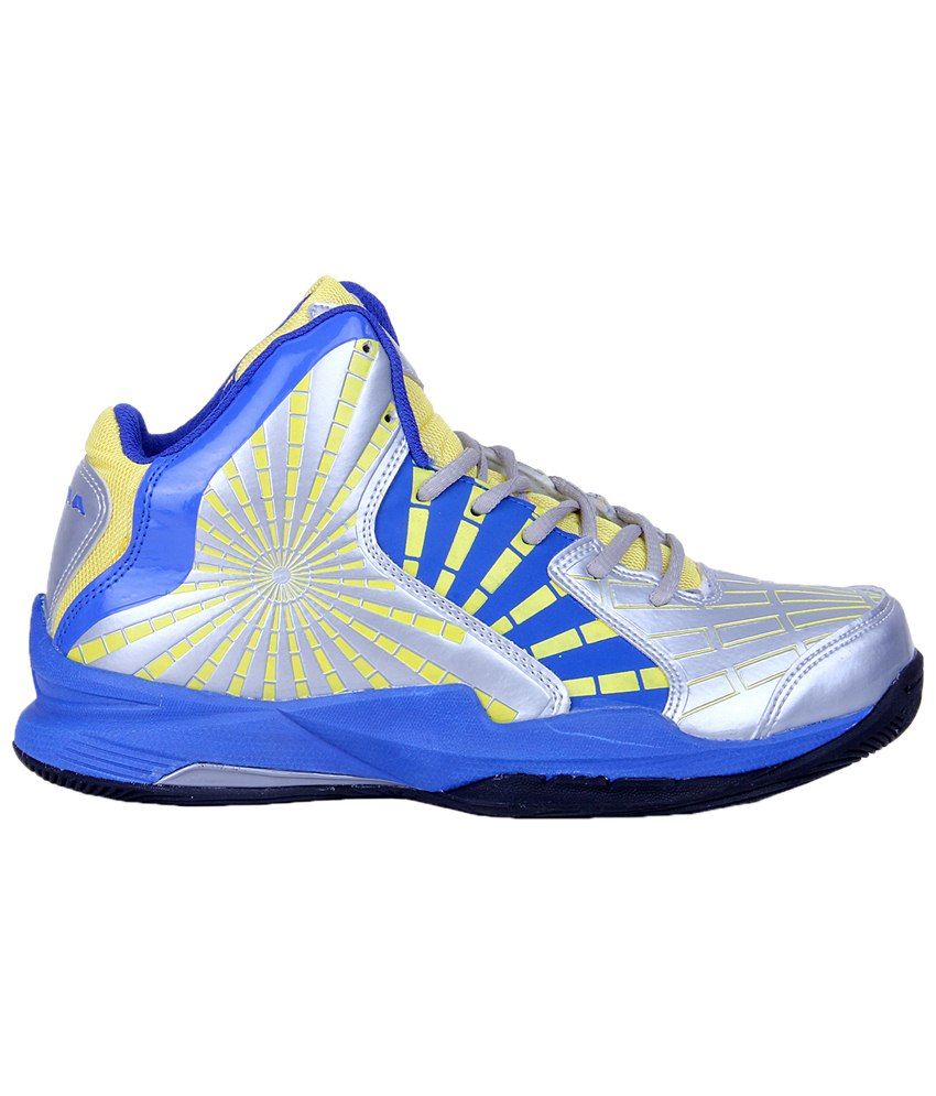 nike blue and yellow basketball shoes