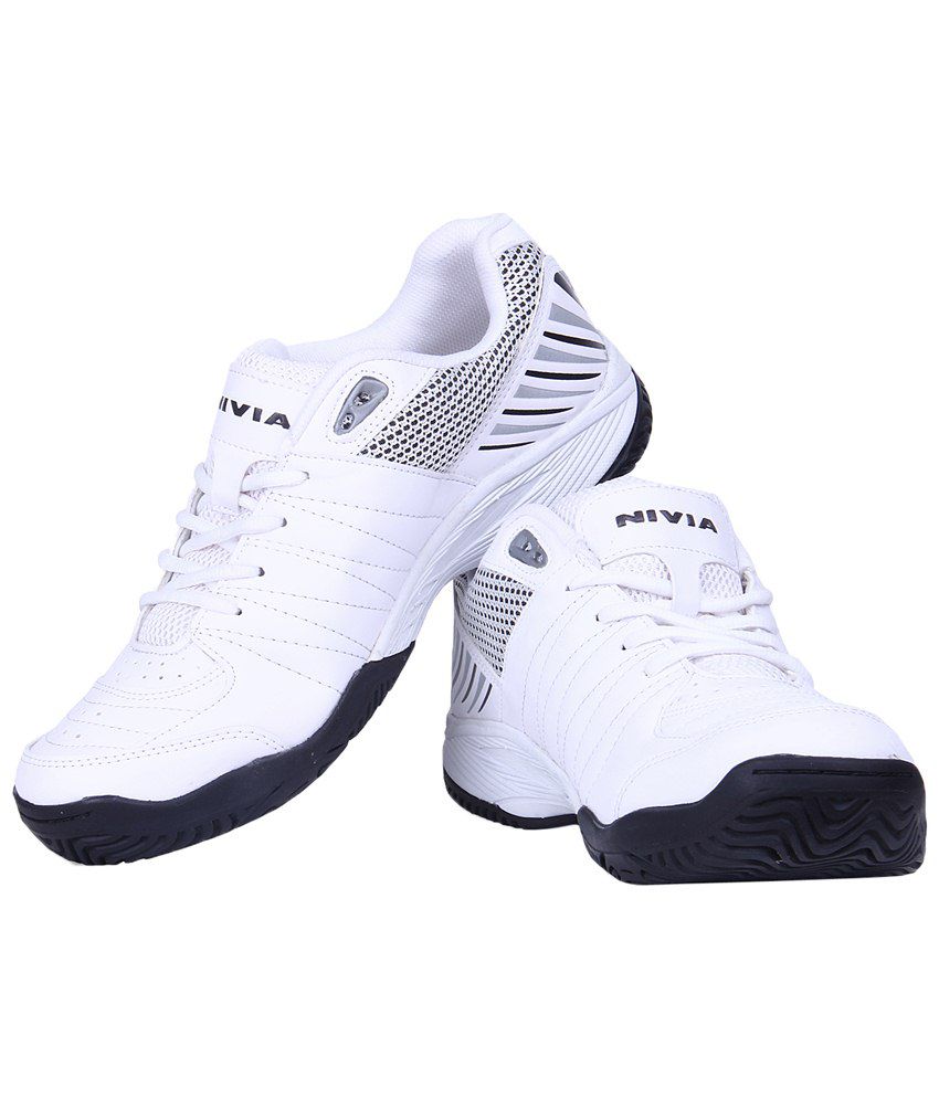 Nivia White Rapid Tennis Shoes for Men 