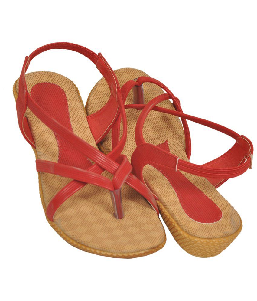 Bare Soles Red Sandals Price in India- Buy Bare Soles Red Sandals ...