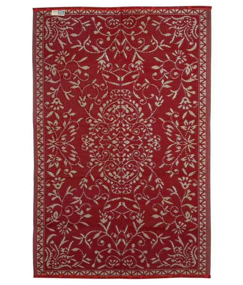 Sahil Multipurpose Mats Plastic Carpet Mats 4x6 Ft Red Colour 4x6