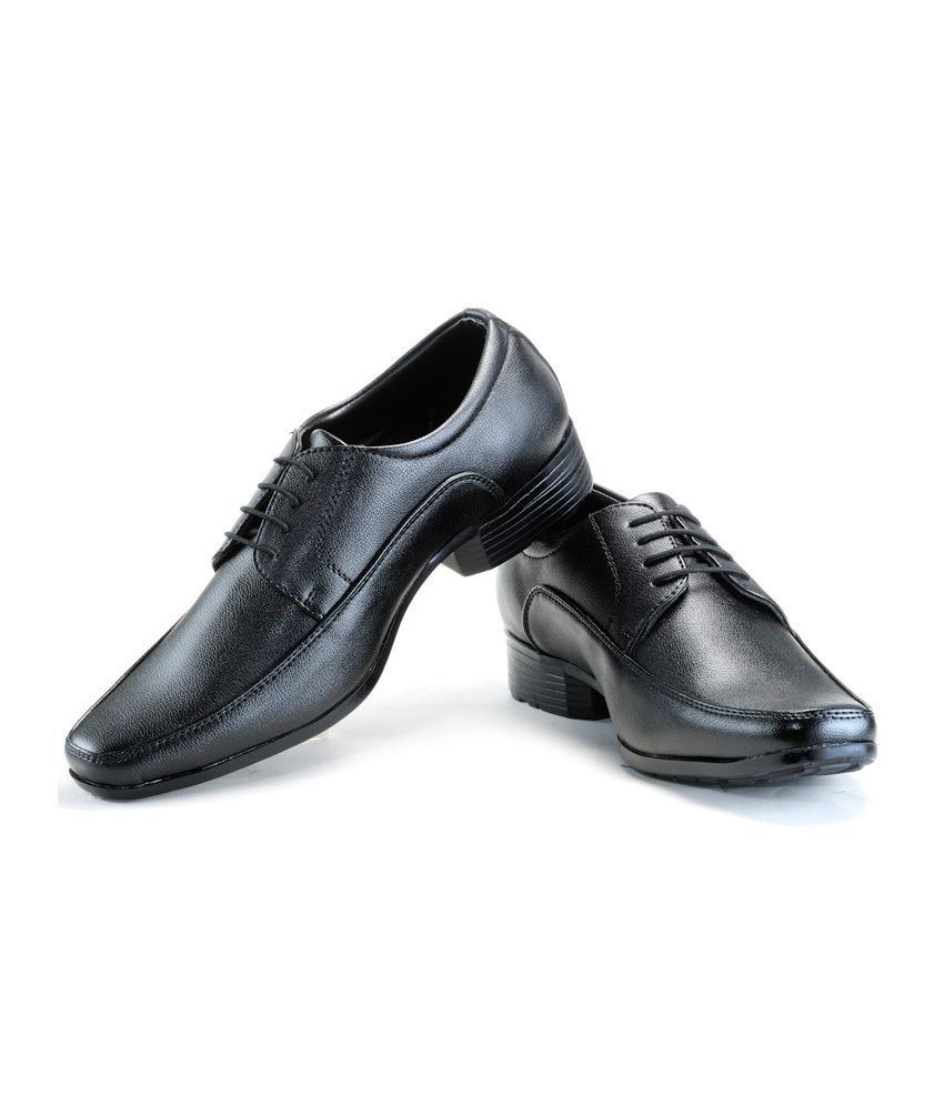 Randier Black Office Wear Formal Shoes Price in India- Buy Randier ...