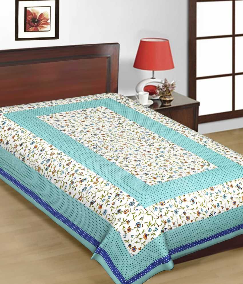     			UniqChoice Printed Cotton Single Bed Sheet