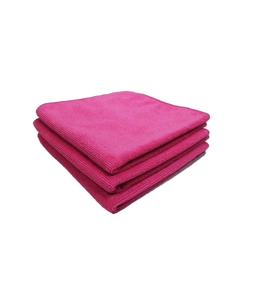     			SOFTSPUN Microfiber Cloth - 3 pcs - 40x40 cms - 340 GSM Pink- Thick Lint & Streak-Free Multipurpose Cloths