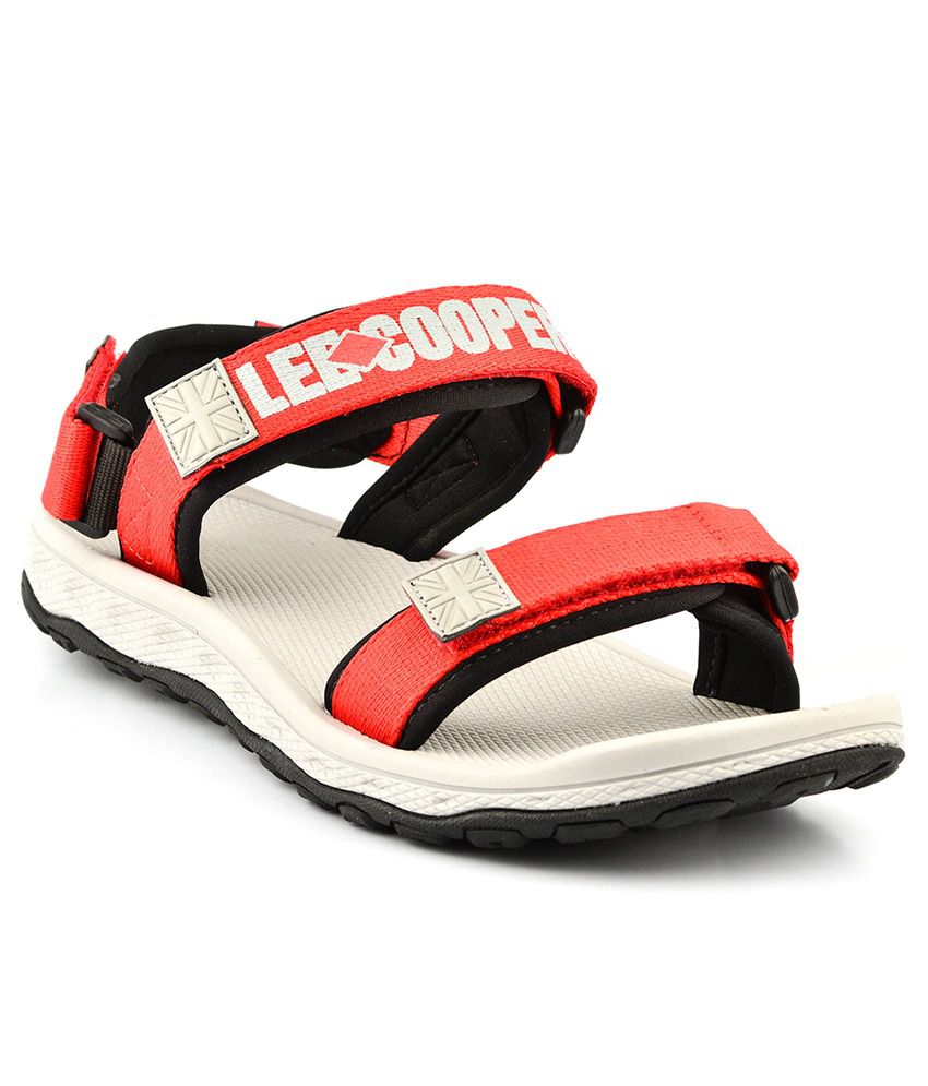 Lee Cooper Sports Red Floater Sandals 
