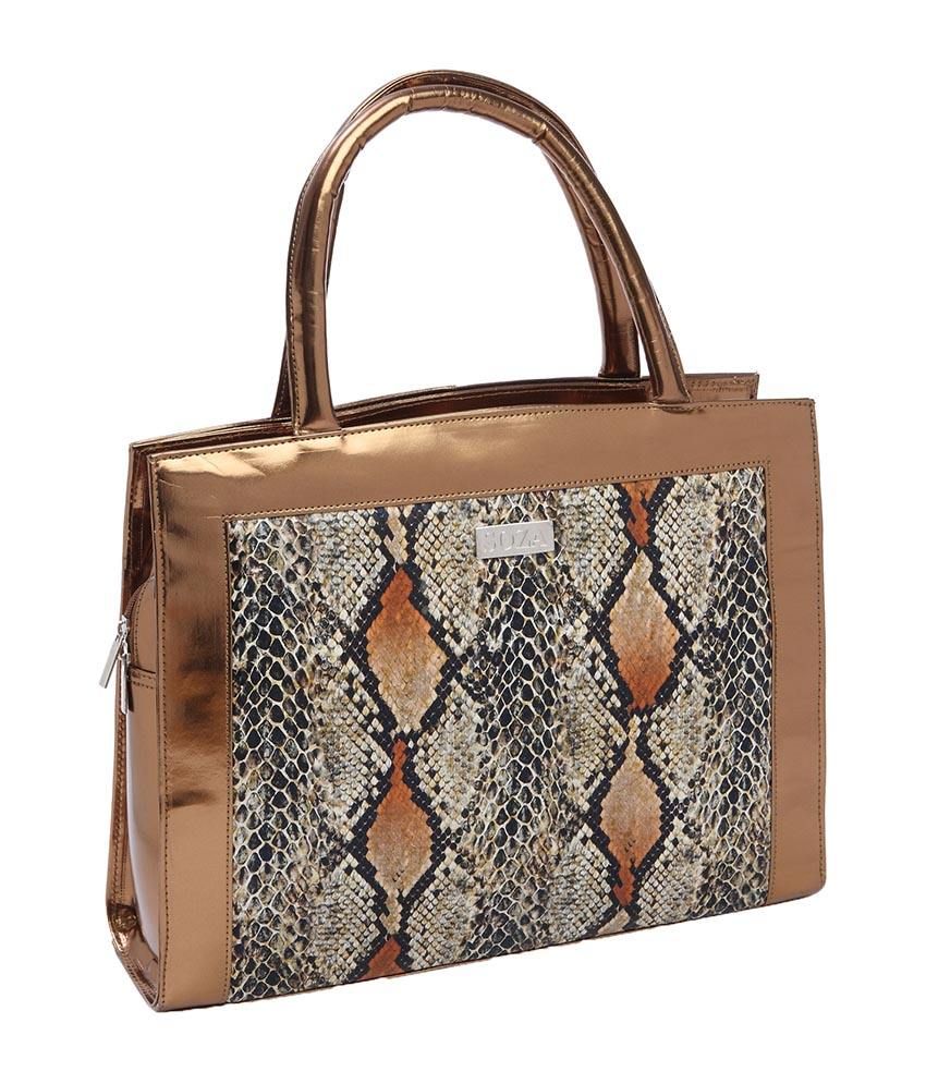 Soza Brown Leather Zip Tote Bag Buy Soza Brown Leather Zip Tote Bag