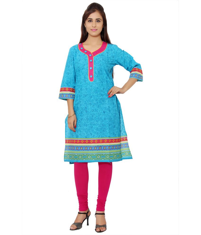 Swadesh Blue Cotton Kurti Buy Swadesh Blue Cotton Kurti Online At Best Prices In India On Snapdeal