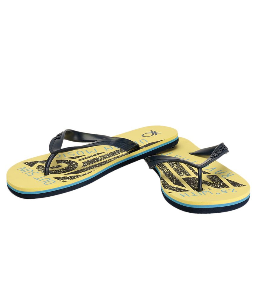 United Colors Of Benetton Yellow Slippers Price in India- Buy United ...