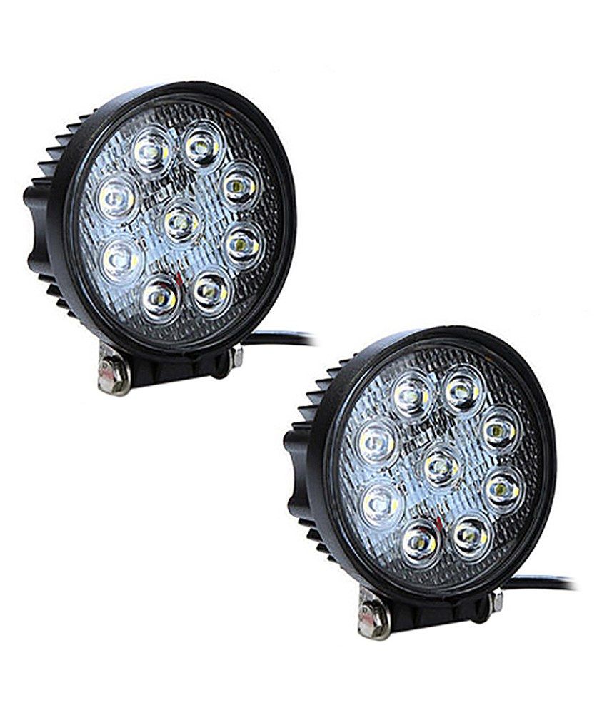 Speedwav 9 Led Round Aux Fog Light For Royal Enfield