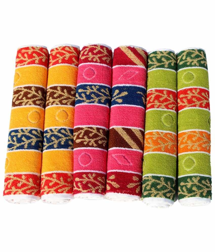 Mandhania Single Cotton Hand Towel Multi Color Buy Mandhania Single