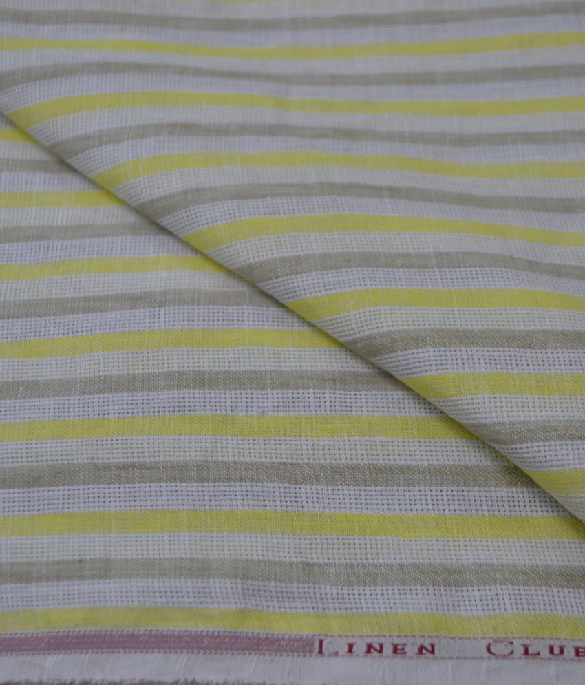 Linen Club Yellow Linen 1.60 meter Unstitched Shirt Piece - Buy Linen ...