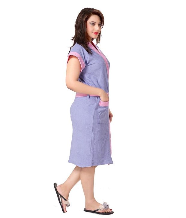 Download Buy Women's Terry Cotton Bath Robe/ Bath Gown Online at ...