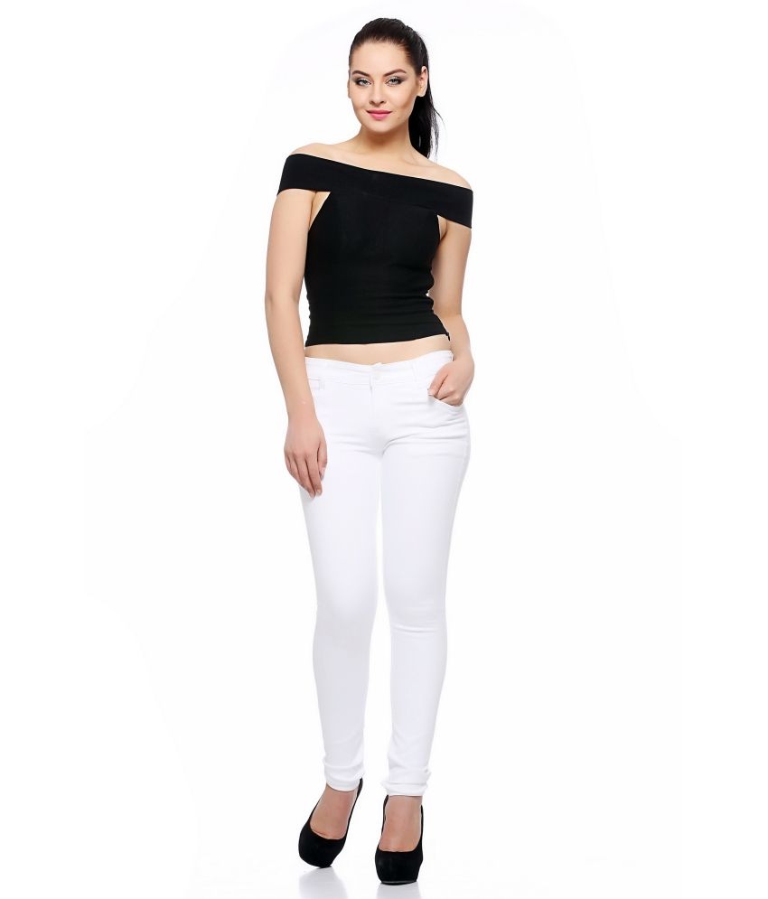 white split hem jeans