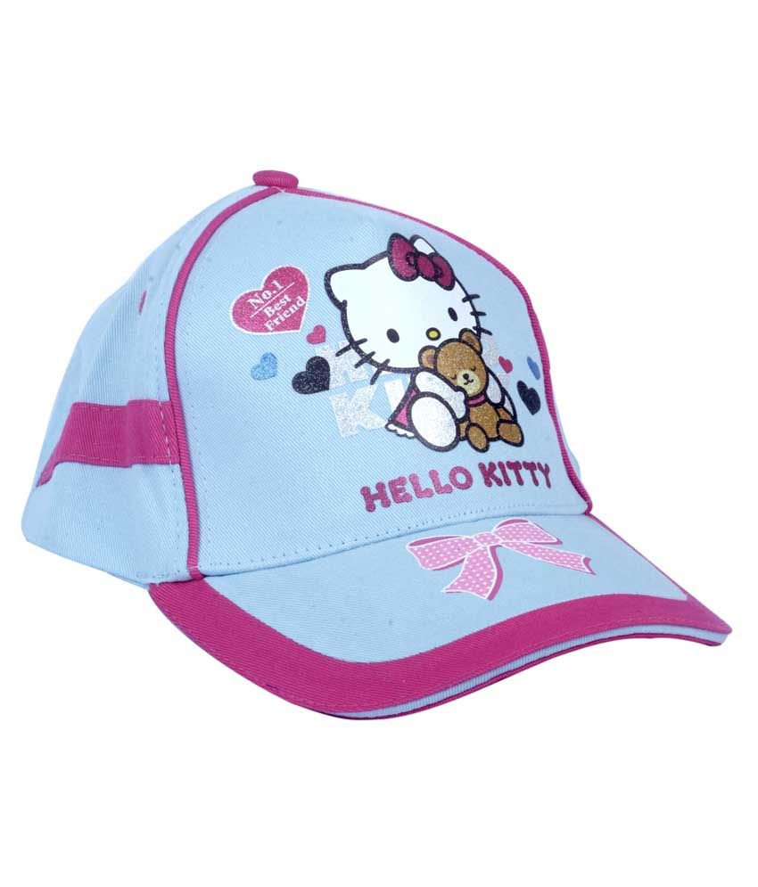 Hello Kitty Blue Cotton Cap with Stylist Hair Clip: Buy Online at Low ...