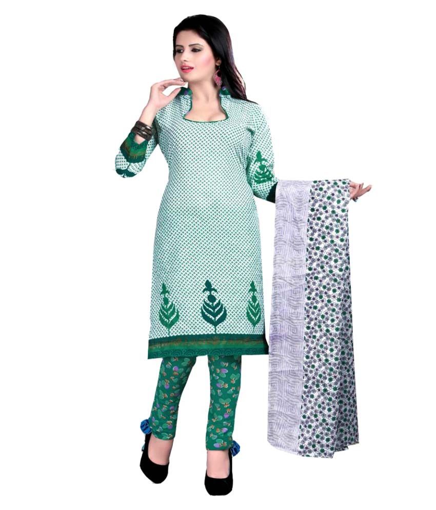 unstitched cotton dress material online