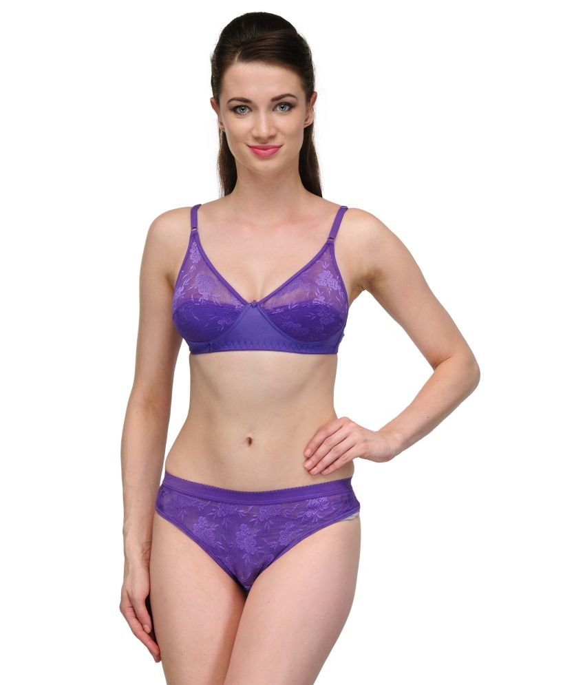 purple bra and panty set