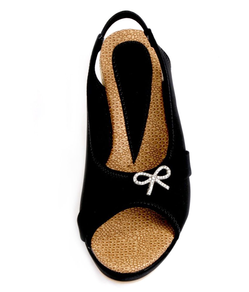 black patent heeled sandals