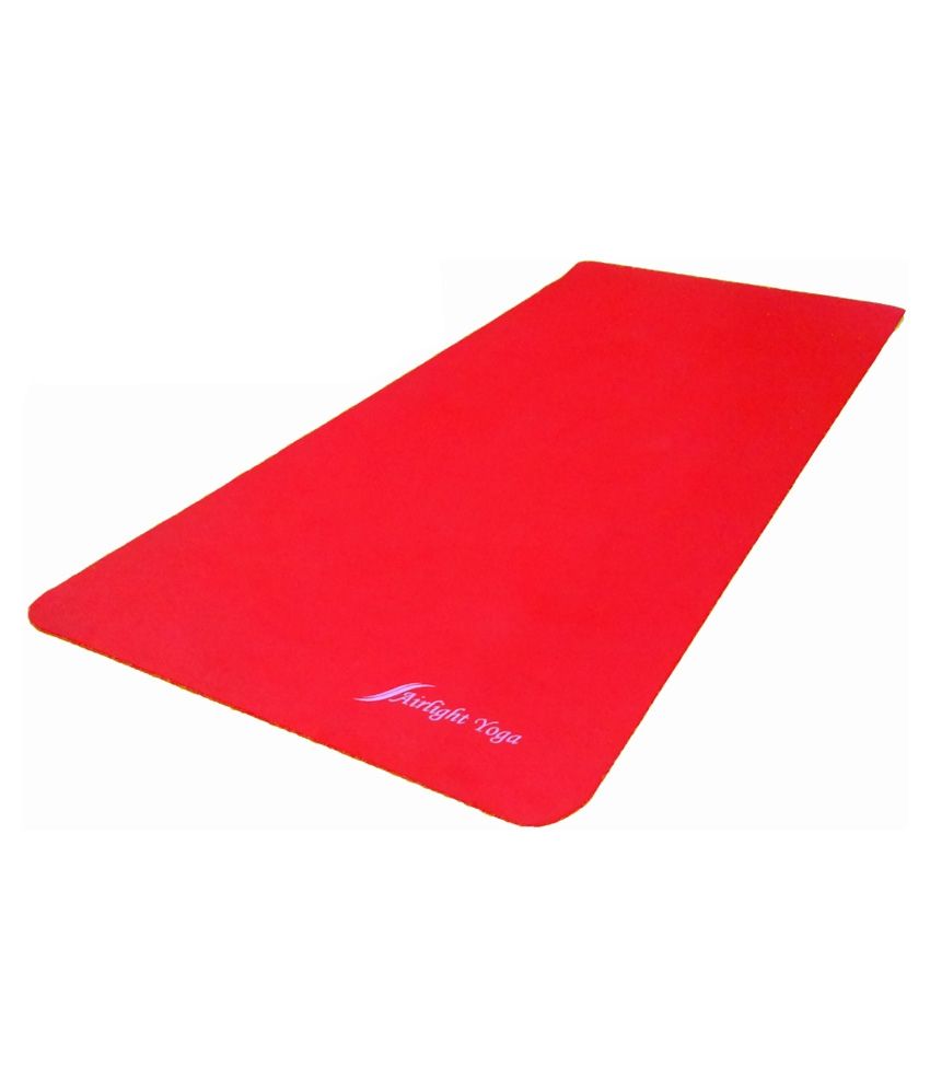 Airlight Yoga Mat 10mm Airlight Yoga Mat Rubberised Red 5 Feet