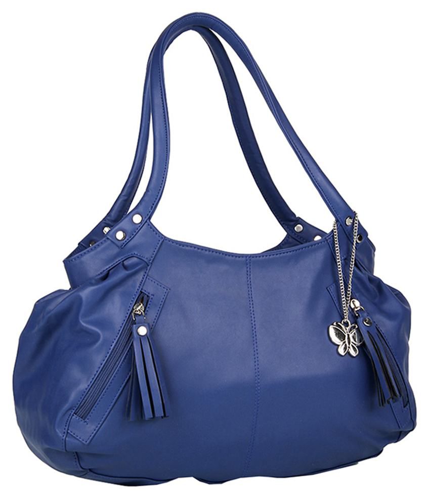 Butterflies Blue Faux Leather Shoulder Bag - Buy Butterflies Blue Faux Leather Shoulder Bag ...