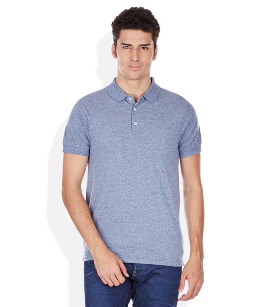 ... Shirt - Buy VOI JEANS Blue Polo T-Shirt Online at Low Price - Snapdeal