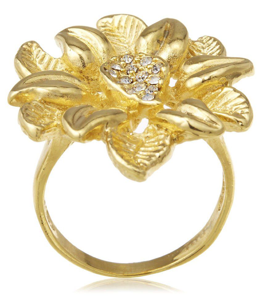 GB Jewellery 18Kt Gold Plated Ring: Buy GB Jewellery 18Kt Gold Plated ...