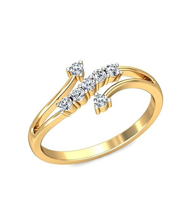 Hare Krishna Jewellers 18 Kt Gold & 0.10 Ct Diamond Stylish Ring By ...