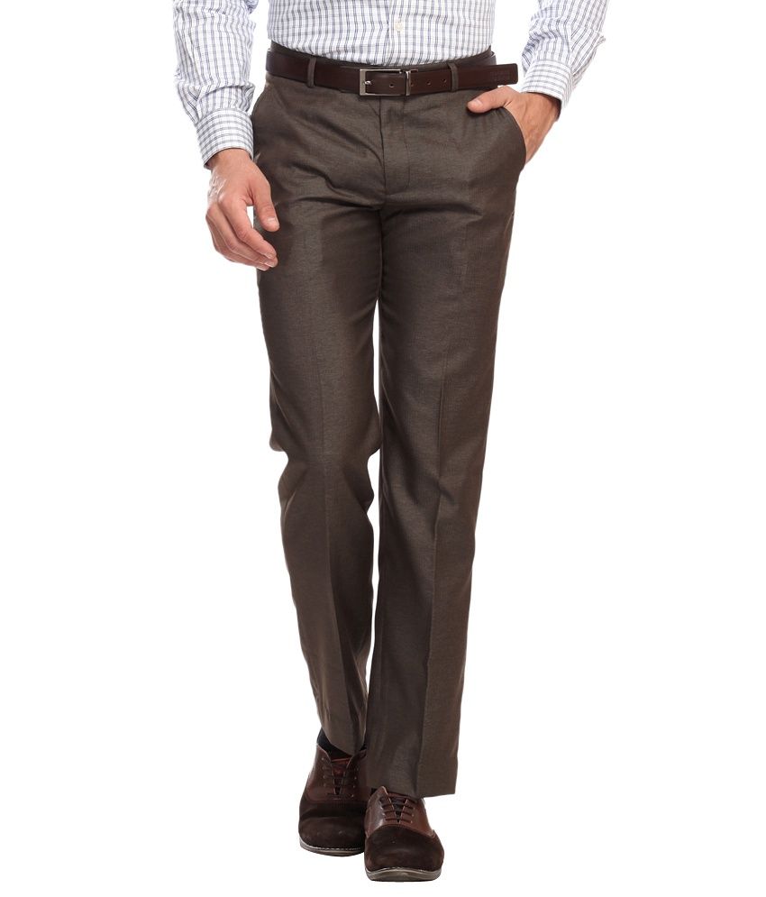 brown formal pants