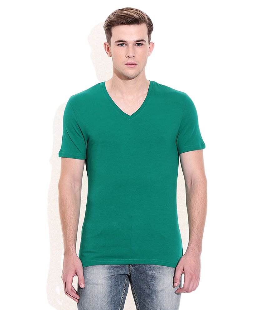 Celio GREEN Round Neck T-Shirt - Buy Celio GREEN Round Neck T-Shirt ...