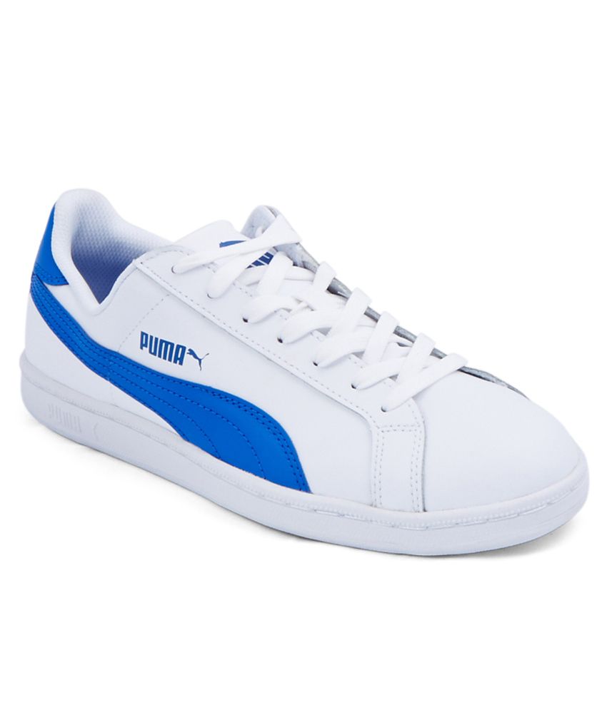 Puma Smash White and Blue Casual Shoes