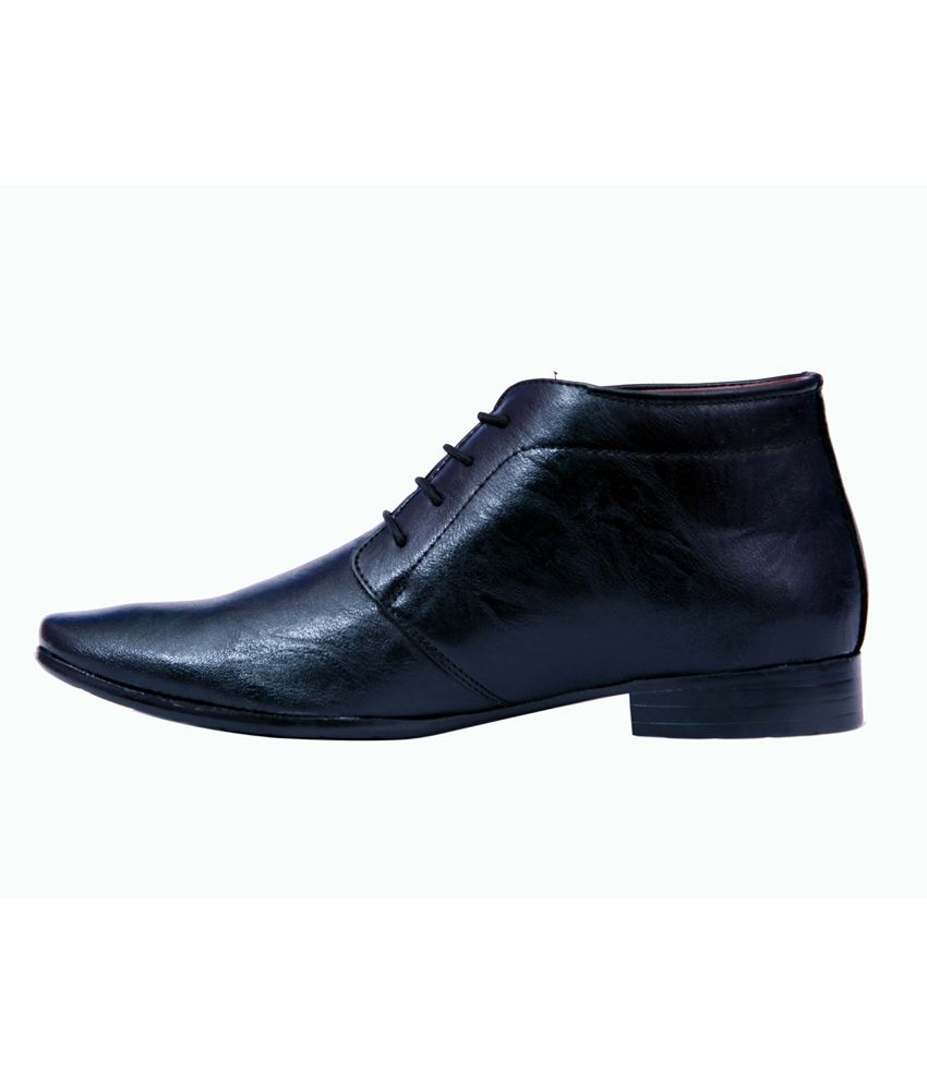 Bata Black Synthetic Leather Boots - Buy Bata Black Synthetic Leather ...