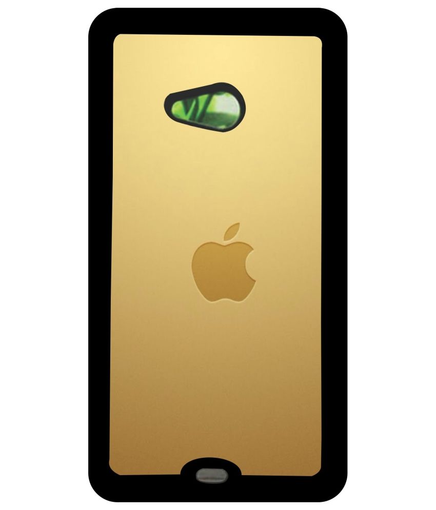 Dot Print Back Cover For Microsoft Lumia 540 Golden Apple Logo Printed