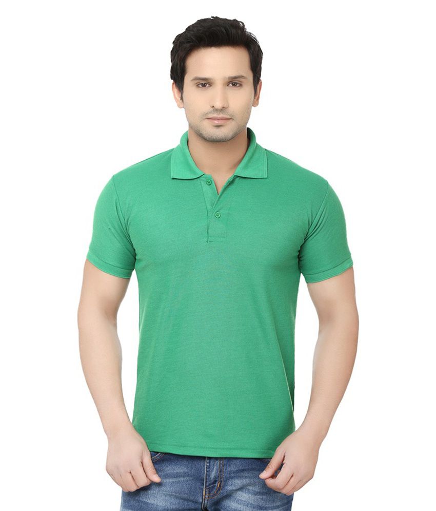 Alan Woods Green Color Cotton Polo T-Shirt - Buy Alan Woods Green Color ...