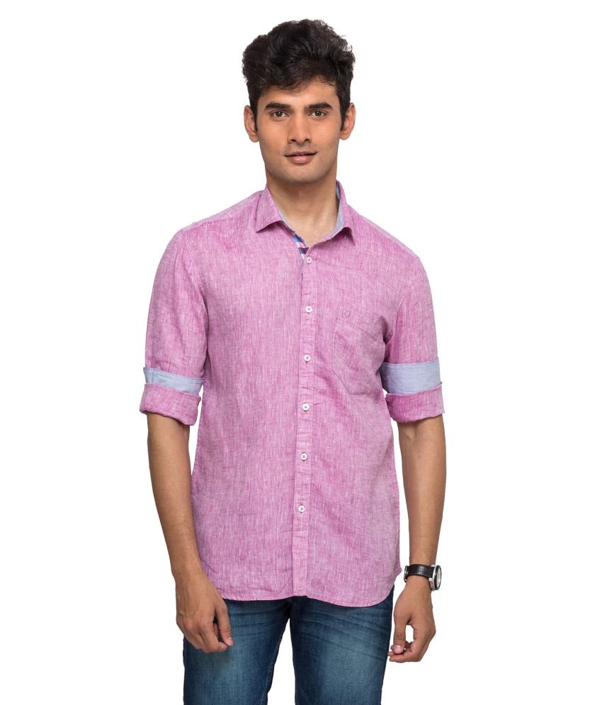 Laven Pink Linen Casuals Shirts - Buy Laven Pink Linen Casuals Shirts ...