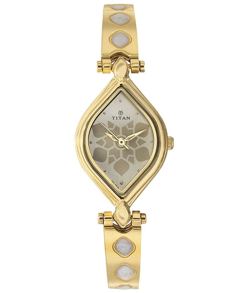 Titan Classique Gray & Golden Wrist Watch for Women Price in India: Buy ...