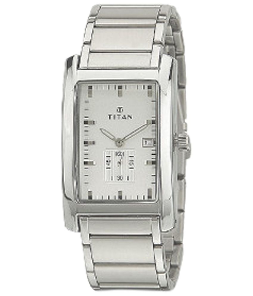 Titan Tycoon Noteworthy White & Silver Wrist Watch for Men - Buy Titan
