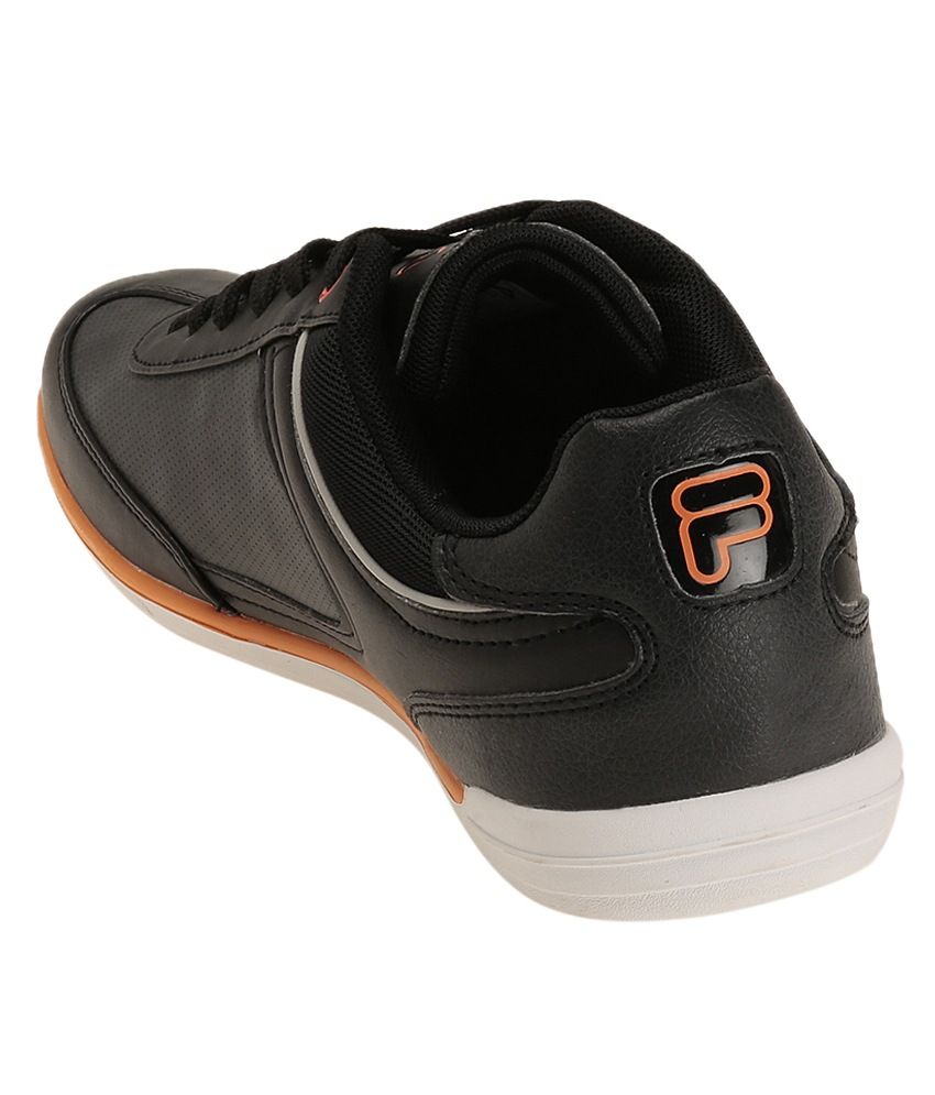 fila black and orange shoes