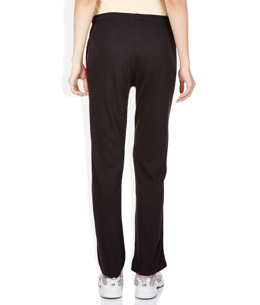 Buy Neva Black Poly Cotton Trackpants Online at Best Prices in India ...