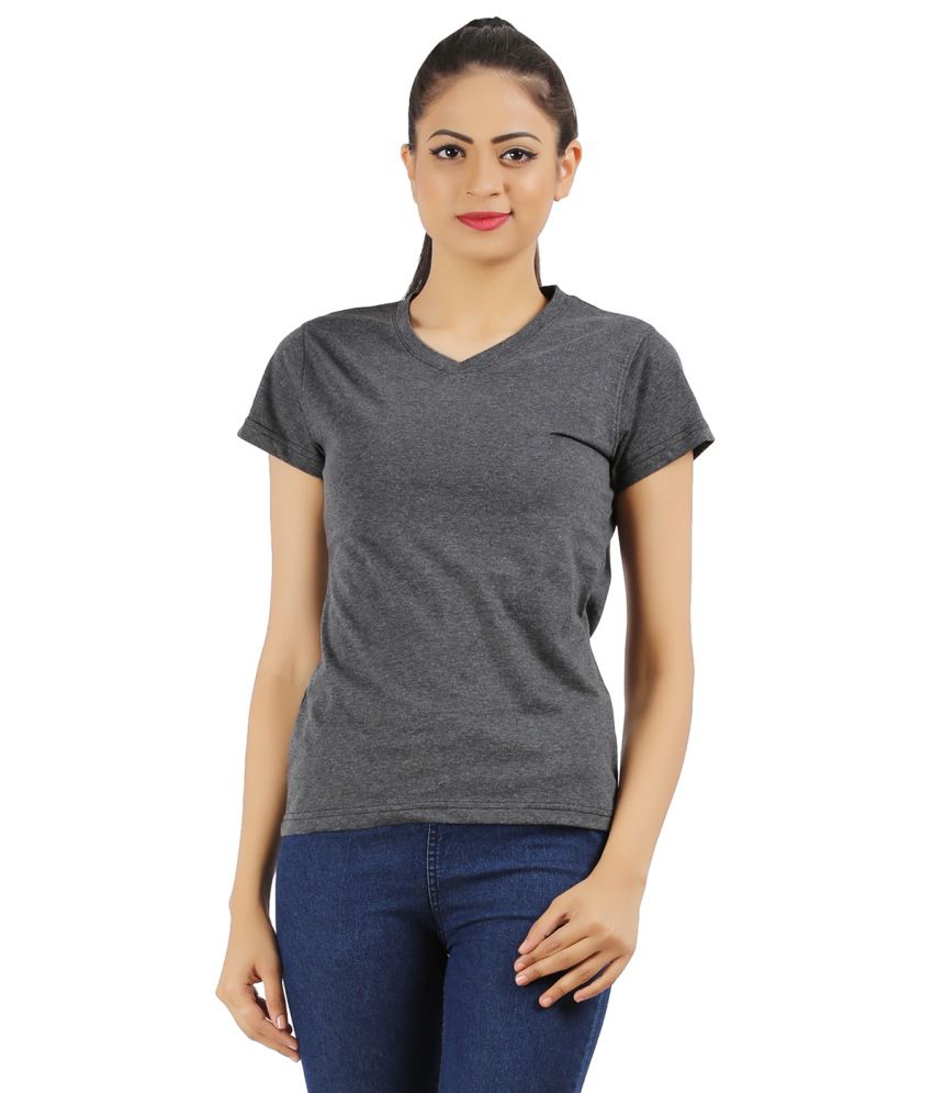     			Ap'pulse - Grey Cotton Regular Fit Women's T-Shirt ( Pack of 1 )