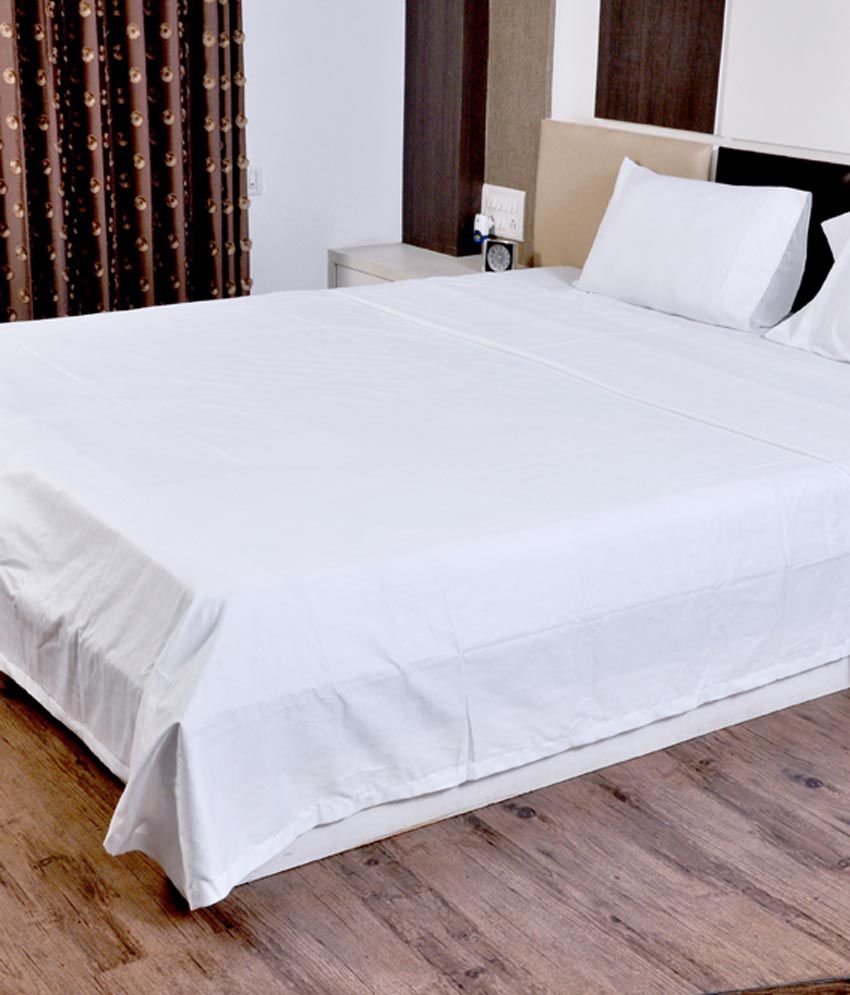 Plain white bedding