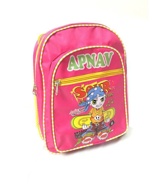     			Apnav Pink School Bag for Boys